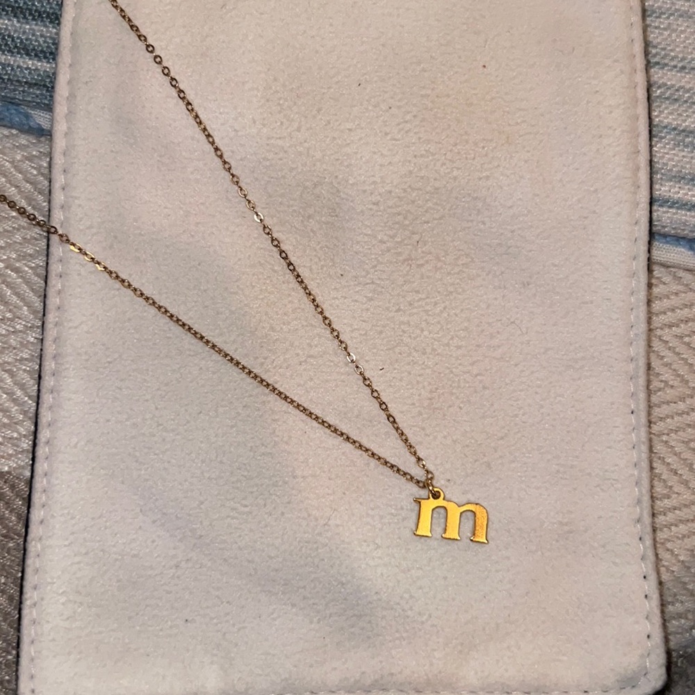 Vintage Gold “m” Necklace